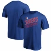 Champion Majestic NBA Philadelphia 76ers Royal Blue Tee Shirt 2XT, 4XT, 5X -Big and Tall Outlet 76ers tee 59781.1713285460