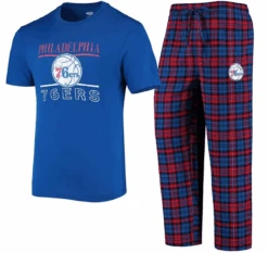 Concept Sports Philadelphia 76ers Lodge Pajama Set XLT, 3XT, 4X