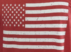 American Flag Short Sleeve Printed Tee Shirt 3 Colors 2X, 3X, 4X -Big and Tall Outlet AmFlagTHthrRed 60676.1683309670