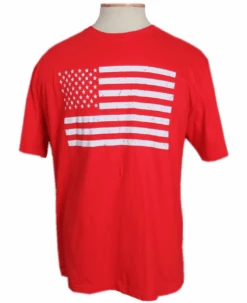 American Flag Short Sleeve Printed Tee Shirt 3 Colors 2X, 3X, 4X