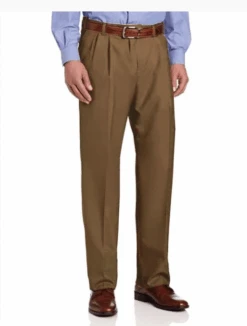 Big and Tall Outlet 19 Ascott Browne Expander Waistband Pleated Front Wool Blend Dress Pants 3 Colors 44, 50, 54