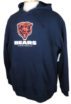 Majestic Chicago Bears Navy Blue Hoodie 3X, 4X