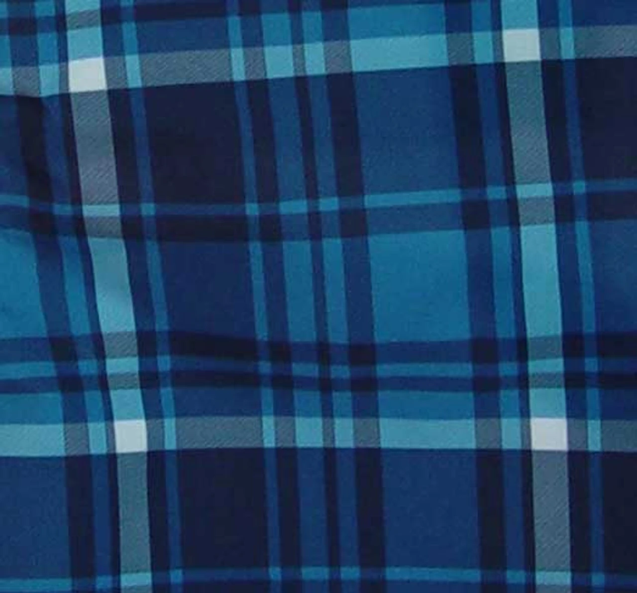 King Size Blue Plaid Swim Trunks 2X, 3X 2 King Size Blue Plaid Swim Trunks 2X, 3X - Image 2