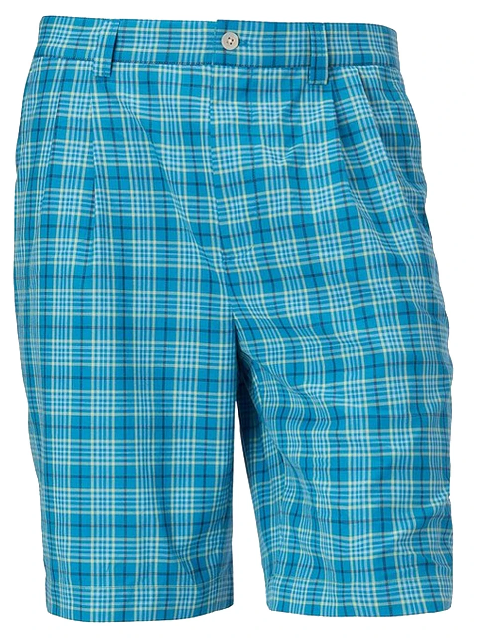 Cutter & Buck McKinley Blue Plaid Pleated Shorts 44, 50, 54 1 Cutter & Buck McKinley Blue Plaid Pleated Shorts 44, 50, 54