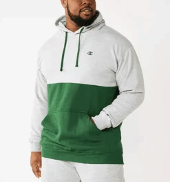 Champion Split Body Colorblock Fleece Hoodie 5 Colors 2X, 4X, 5X, 6X