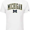 Champion University Of Michigan White Arch Mascot Tee 2XT, 3X, 3T