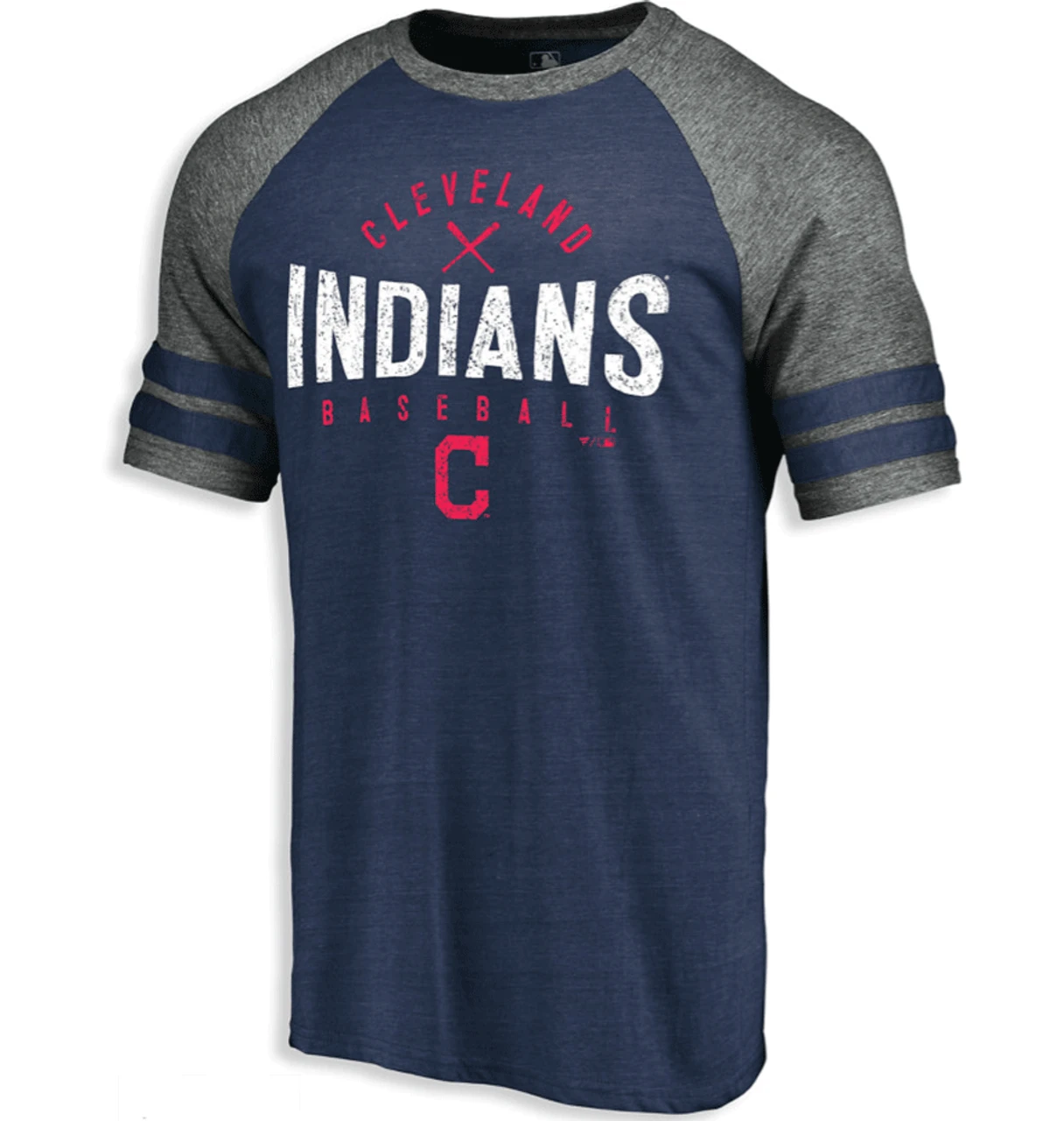 MLB Cleveland Indians Raglan Tee LT, 2X, 2XT, 3X 1 MLB Cleveland Indians Raglan Tee LT, 2X, 2XT, 3X
