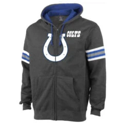 Majestic Indianapolis Colts Full Zip Fleece Hoodie 2X, 3X