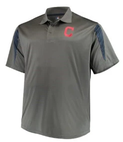 Majestic Cleveland Guardians Gray Contract Polo XLT, 2XT, 3X
