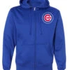 Majestic Chicago Cubs Full Zip Poly Hoodie Royal Blue, 2X
