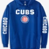 MLB Chicago Cubs MLB Fleece Hoodie 2X -Big and Tall Outlet Cubs with sleeve print 66068.1613151662