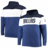 Fanatics Dallas Mavericks Colorblock Wordmark Pullover Hoodie 2X, 3X