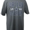 NFL Dallas Cowboys Heather Charcoal Tee Shirt 2XT, 3X, 4XT