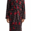 Majestic International Chalet Chic Plush Robe Buffalo Plaid With Dogs LT/XLT, 1X/2X, 2XT/3XT, 3X/4X, 4T/5TXT