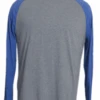 Everyday Essentials Raglan Baseball Style Long Sleeve Tees 4 Colors 2X, 3X -Big and Tall Outlet EDBRaglanBlue 33963.1682698528
