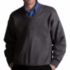 Edwards Acrylic Jersey Knit V-Neck Sweater 6 Colors 2X, 3X, 4X, 5X -Big and Tall Outlet EdsVCharcoal 76165.1636651837