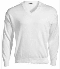 Edwards Acrylic Jersey Knit V-Neck Sweater 6 Colors 2X, 3X, 4X, 5X -Big and Tall Outlet EdsVWhite 10664.1636651865
