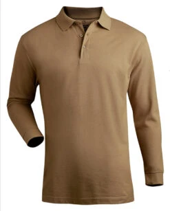 Edwards Long Sleeve Pique Polo 4 Colors 2X, 3X, 4X, 5X -Big and Tall Outlet Edwards Tan 22767.1459359509
