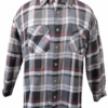 Falcon Bay Gray, Tan & Red Plaid Jersey Fleece Lined Flannel Shirt, 4X -Big and Tall Outlet FBRedGryTan 12897.1692639896