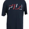 Fila Wordmark Frame Logo Navy Short Sleeve Tee Shirt 2X, 3XT -Big and Tall Outlet FilaFrameTee 77008.1681486448