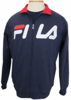 Fila Full Zip Navy Fleece Track Jacket 3XT, 4X, 4XT