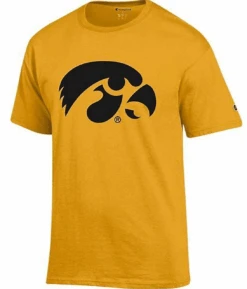 Champion Iowa Hawkeyes Gold Mascot Tee XLT, 2X, 3X, 5X