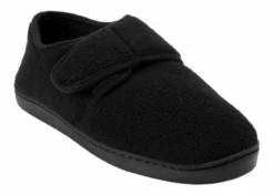 King Size Adjustable Fleece Sherpa Lined Slippers, 9EW, 10W, 11W