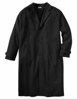 King Size Wool Blend Long Overcoat XLT, 2X, 2XT, 3XT
