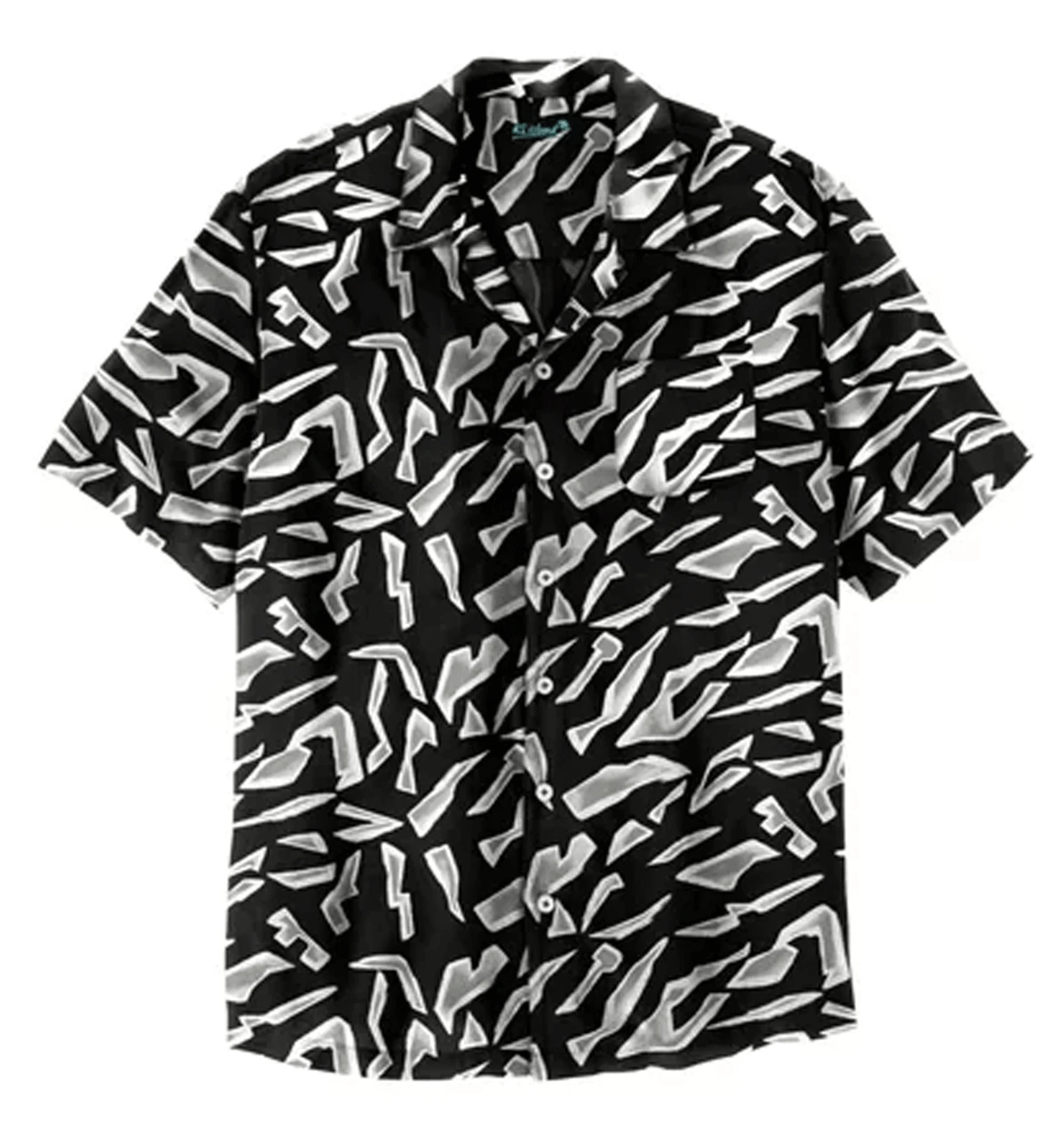 King Size Printed Rayon Short Sleeve Shirt 2X 1 King Size Printed Rayon Short Sleeve Shirt 2X