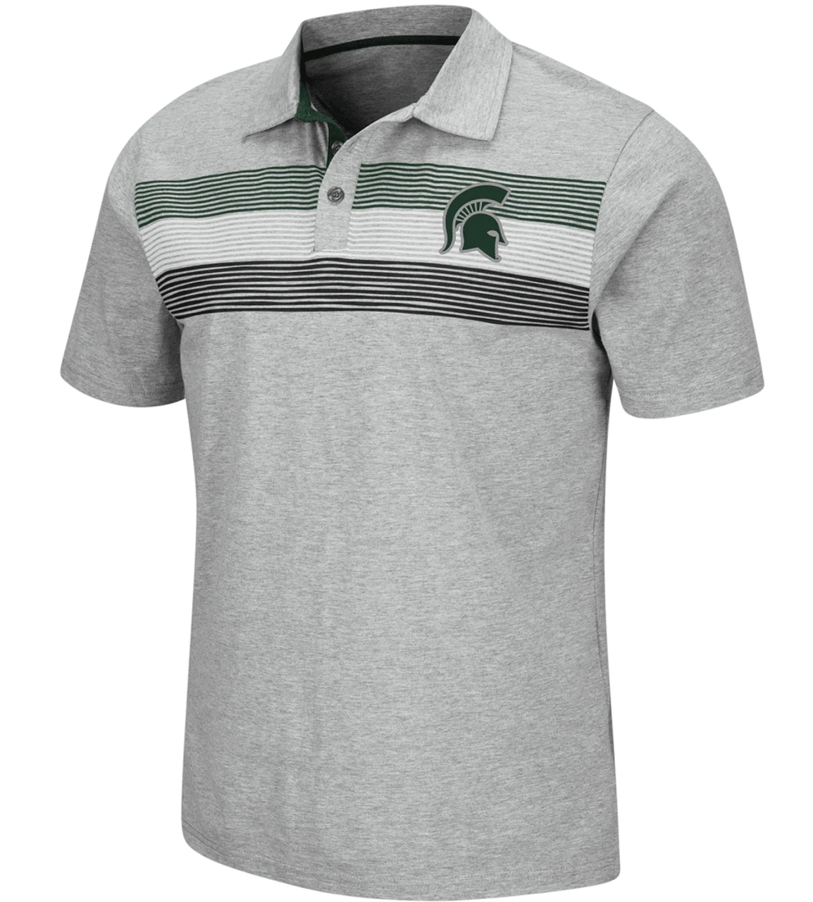 Colosseum Stinson Michigan State Heather Gray Polo 2X, 3X, 4X, 5X 1 Colosseum Stinson Michigan State Heather Gray Polo 2X, 3X, 4X, 5X