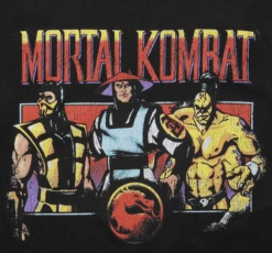 Mortal Kombat 3 Character Black Tee Shirt 3XT -Big and Tall Outlet MKmbtCharCloseup 21183.1713897223