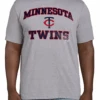 Fanatics MLB Minnesota Twins Heather Gray Short Sleeve Tee Shirt 2X, 5X -Big and Tall Outlet MNTwinsTee 91391.1695407307