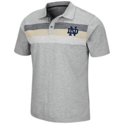 Colosseum Stinson Notre Dame Heather Gray Polo 2X, 3X, 4X, 5X