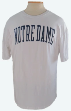 Champion Notre Dame White Classic Arch Tee Shirt, 2X, 4X, 5X