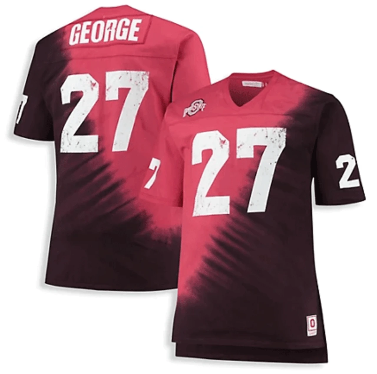 Mitchell & Ness Ohio State #27 Eddie George Tee Shirt Jersey 4X, 4XT, 5X, 5XT 1 Mitchell & Ness Ohio State #27 Eddie George Tee Shirt Jersey 4X, 4XT, 5X, 5XT
