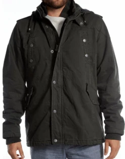PX Premium Xpression Sherpa Lined Hooded Cotton Dark Charcoal Jacket 3X