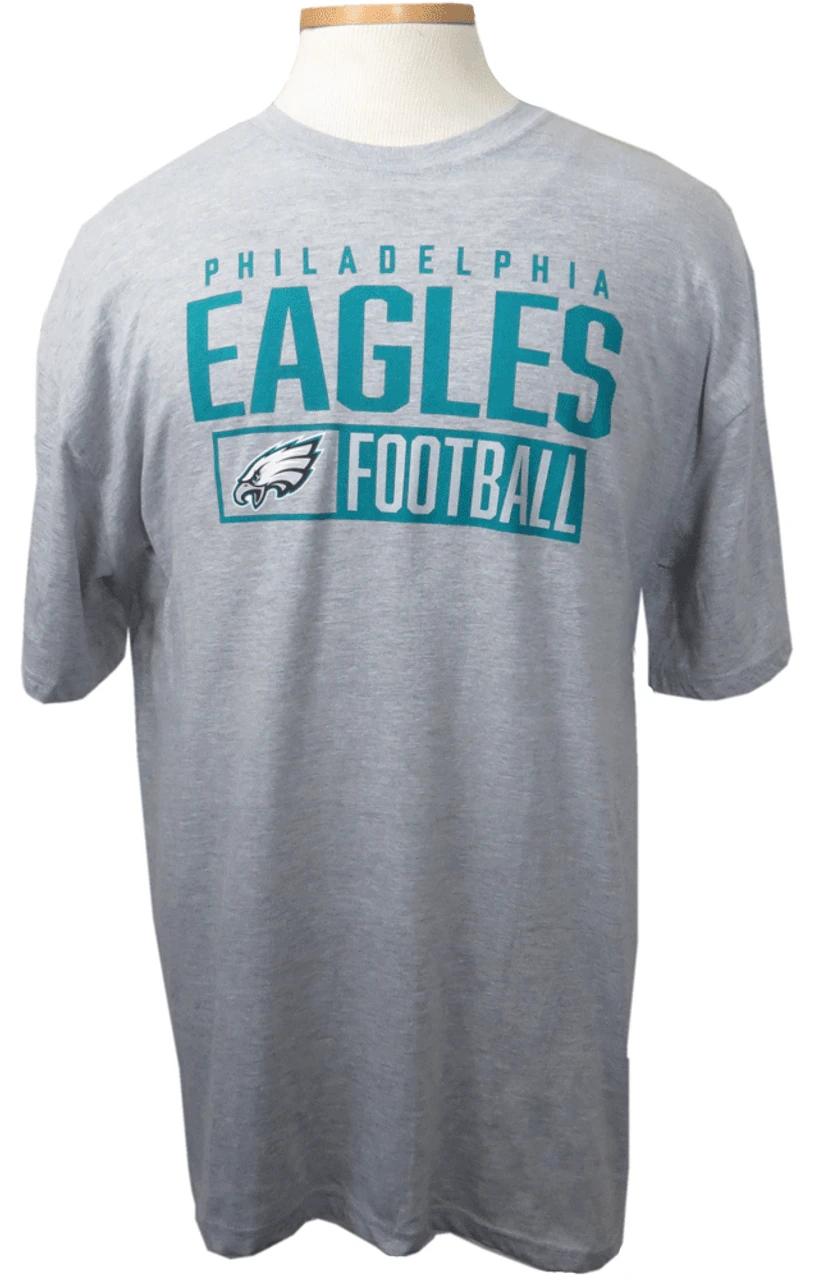 Fanatics Philadelphia Eagles Box Pop Heather Gray Tee Shirt 4X, 5X 1 Fanatics Philadelphia Eagles Box Pop Heather Gray Tee Shirt 4X, 5X