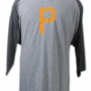 Majestic MLB Pittsburgh Pirates 3/4 Sleeve Raglan Tee 4X, 5X