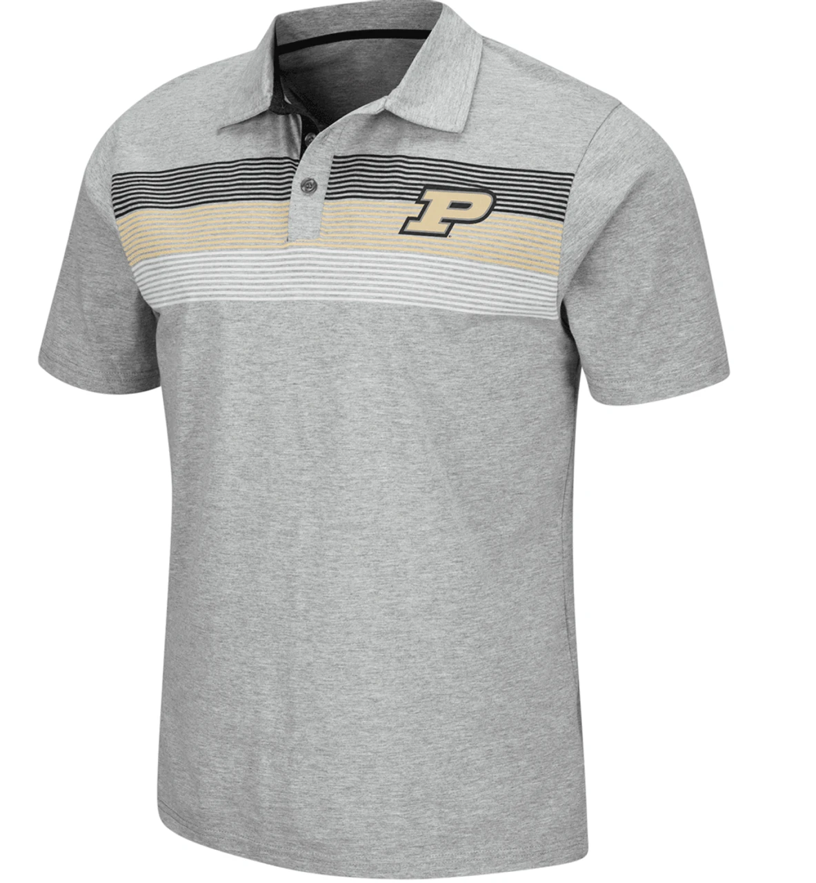 Colosseum Stinson Purdue Heather Gray Polo 2X, 3X, 4X 1 Colosseum Stinson Purdue Heather Gray Polo 2X, 3X, 4X