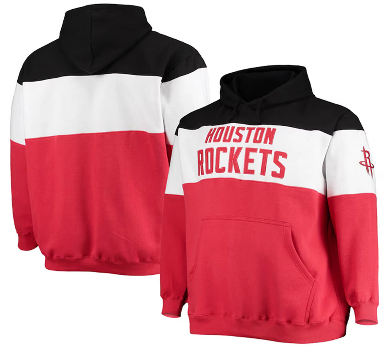 Fanatics Houston Rockets Colorblock Wordmark Pullover Hoodie 2X 1 Fanatics Houston Rockets Colorblock Wordmark Pullover Hoodie 2X