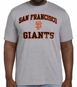 Fanatics MLB San Francisco Giants Heather Gray Short Sleeve Tee Shirt 3XT, 4XT, 5X, 5XT