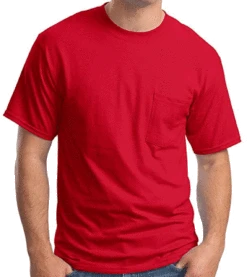 Sovereign Pocket Tees, Assorted Colors, 3X, 3XT, 4X, 4XT, 5X, 7X, 8X -Big and Tall Outlet Sovereign Red 20647.1531505457