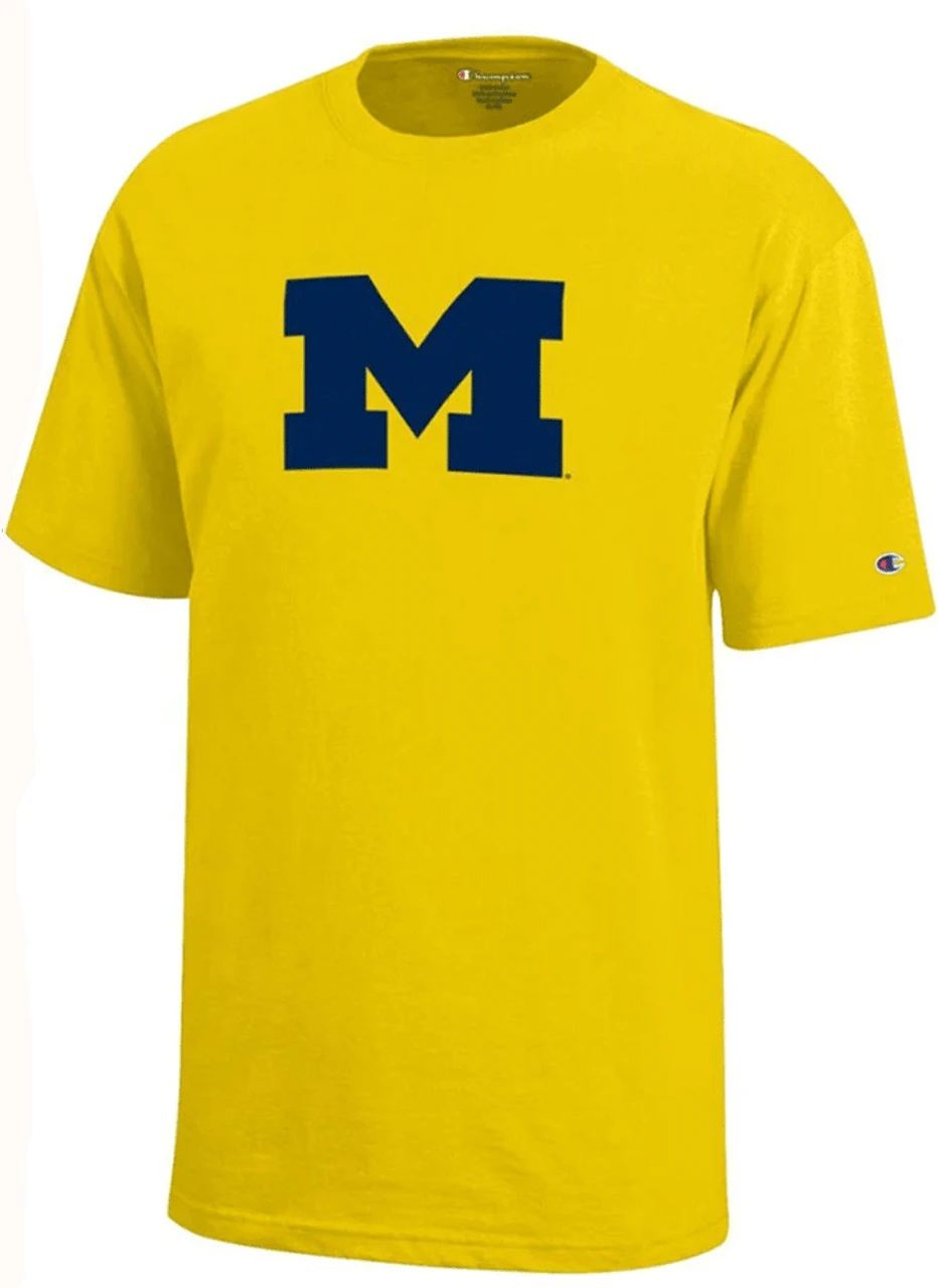 Champion University Of Michigan Maize Primary Logo Tee 2XT 1 Champion University Of Michigan Maize Primary Logo Tee 2XT
