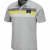 Colosseum Stinson University Of Michigan Heather Gray Polo 2X, 3X, 4X -Big and Tall Outlet UofMStinsonPolo 59229.1606931207