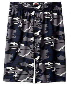 Vintage By Majestic International Athleisure Navy And Fatigue Camo Shorts 2X, 3X