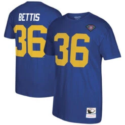 Mitchell & Ness LA Rams Retired Player Hall Of Fame Tees #36 Jerome Bettis Or #29 Eric Dickerson 3X