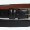 Black Leather Dress Belt With Silver Tone Tip Size 62 -Big and Tall Outlet blklthr62 61268.1691077579