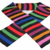 Black Multi Color Stripe Knit Scarf, One Size -Big and Tall Outlet blkmltistrscrf 17424.1700066076
