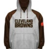 NFL Cleveland Browns Full Zip Raglan Hoodie XLT, 3X -Big and Tall Outlet brownsfziphoodie 03379.1585241564