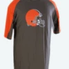 NFL Cleveland Browns Contrasting Shoulder Yoke Tee Shirt, 3X -Big and Tall Outlet brownstee 47105.1755187601